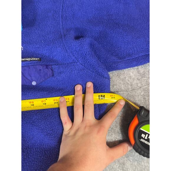 Vintage Patagonia Bob Hockey Sweater Men XL Blue Fleece Snap-T Pullover Gorpcore - Picture 4 of 5